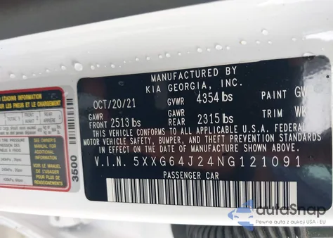 2022 Kia K5 Gt-Line from USA, damaged, VIN 5XXG64J24NG121091